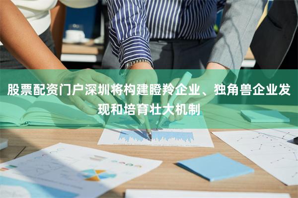 股票配资门户深圳将构建瞪羚企业、独角兽企业发现和培育壮大机制