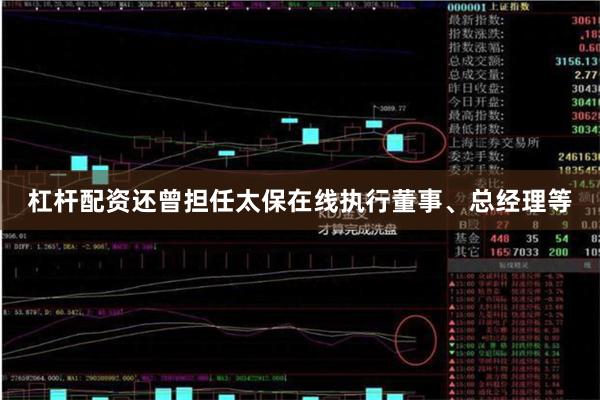 杠杆配资还曾担任太保在线执行董事、总经理等